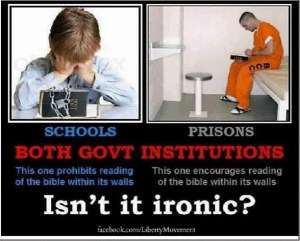 Schools vs. Prisons with Bibles..?