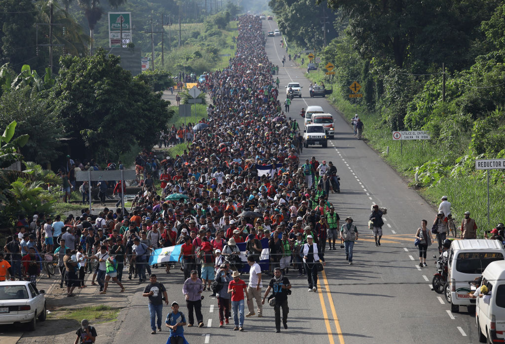 Migrant Caravan Crosses Into Mexico